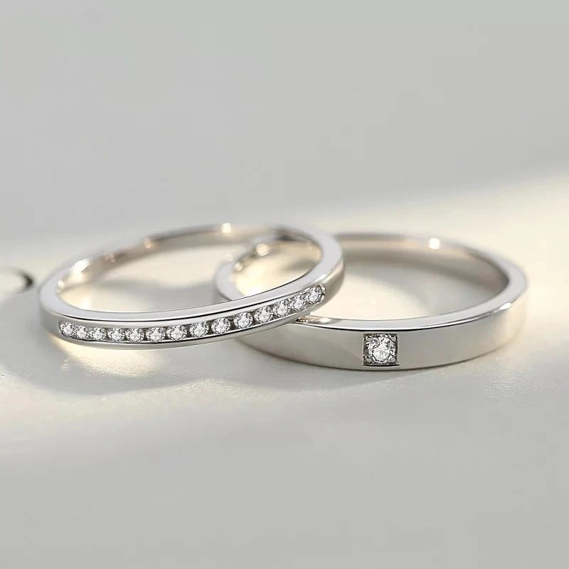 Couple Ring A Pair Of Men And Women With Diamonds