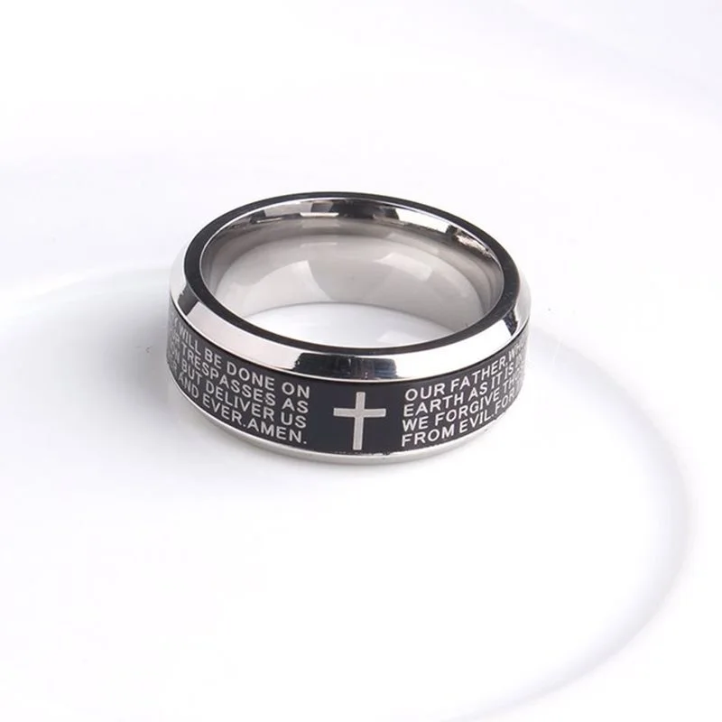 Titanium steel cross ring