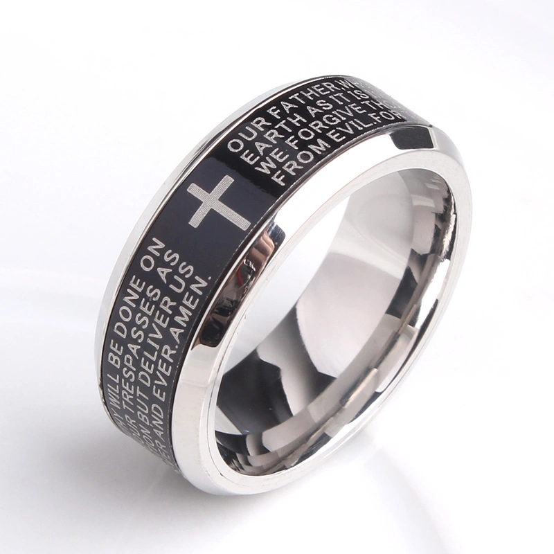 Titanium steel cross ring