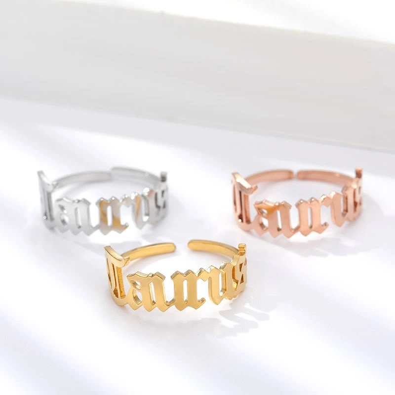 Twelve constellation stainless steel ring