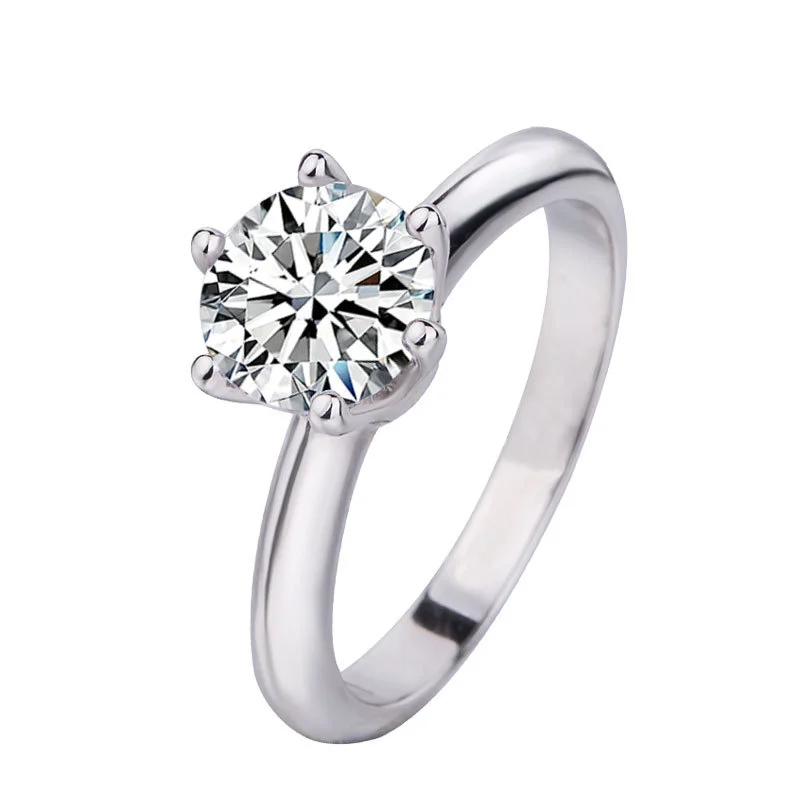 Fashion Six-Claw Diamond Ring