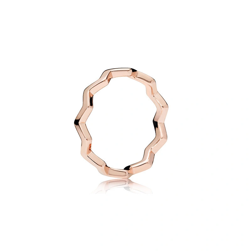 Sterling silver rose gold ring