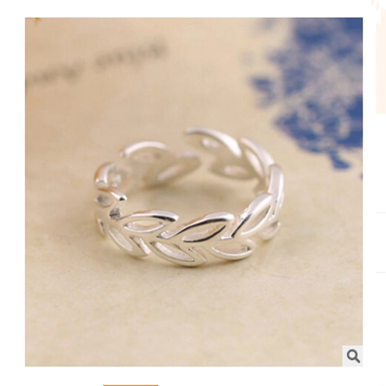 Simple hollow leaf ring