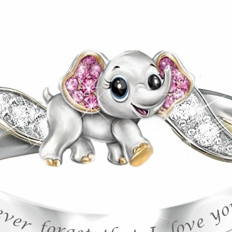 Never Forget That I Love You Pink Elephant Ring