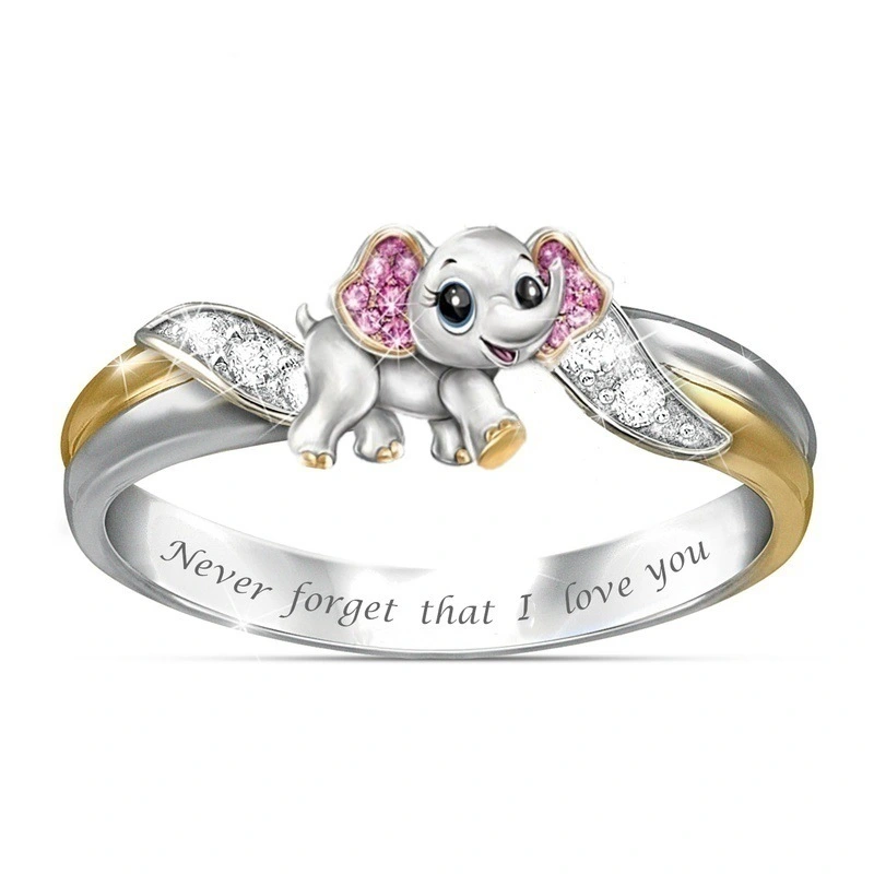 Never Forget That I Love You Pink Elephant Ring