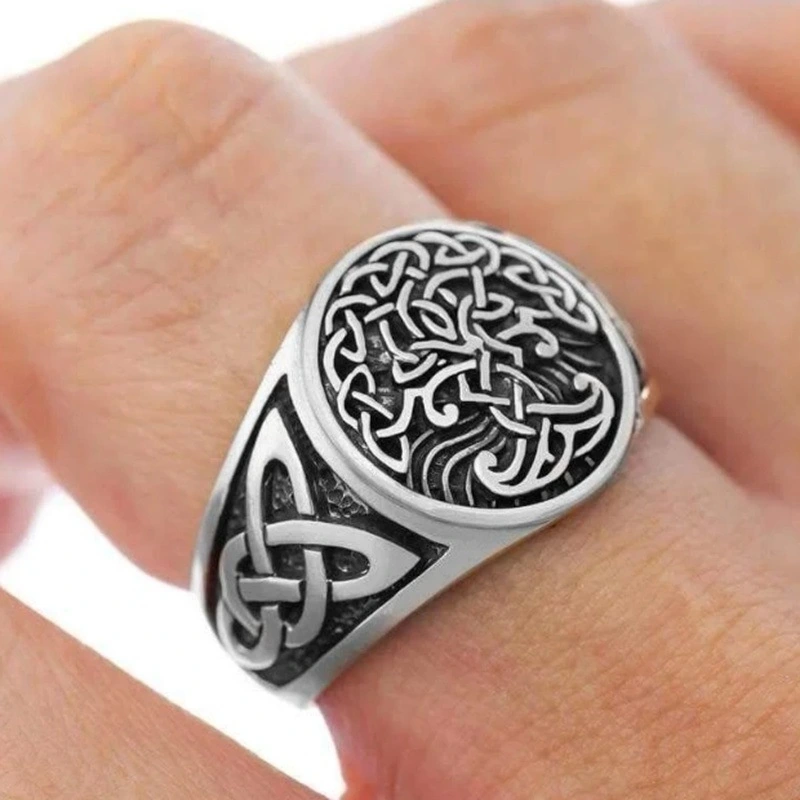 European and American Viking Celtic Tree of Life Ring