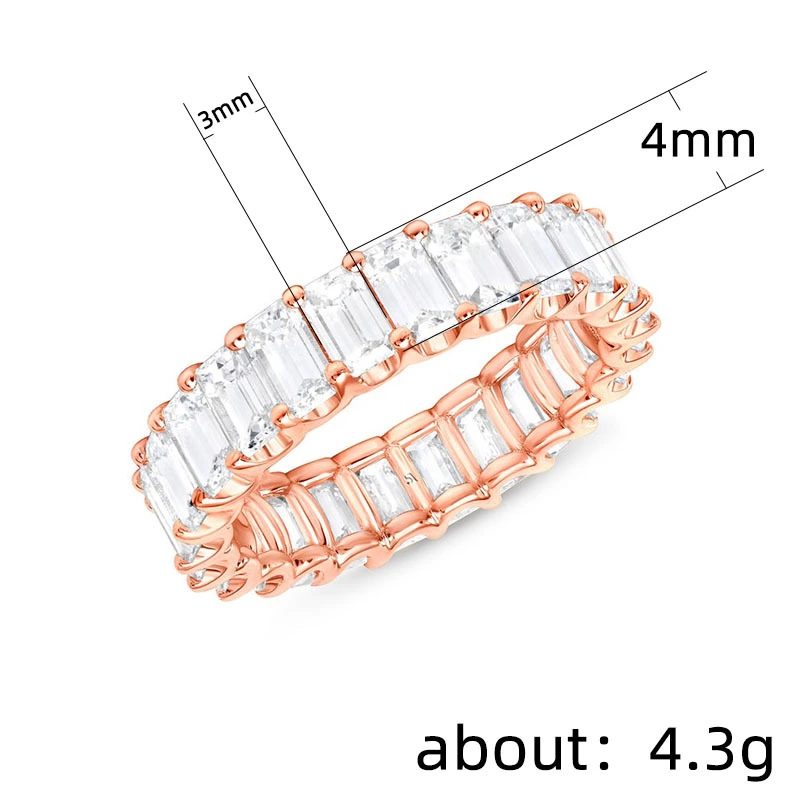 Creative Full Circle Encrusted Zircon Ladies Engagement Ring