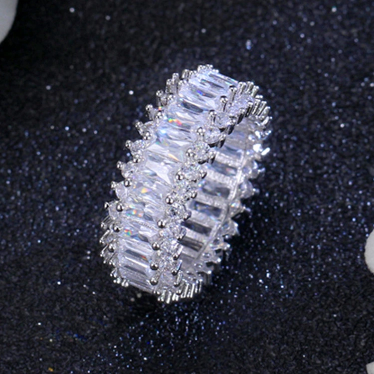 Women's Long Zircon Ring With Diamond Ring Accessories