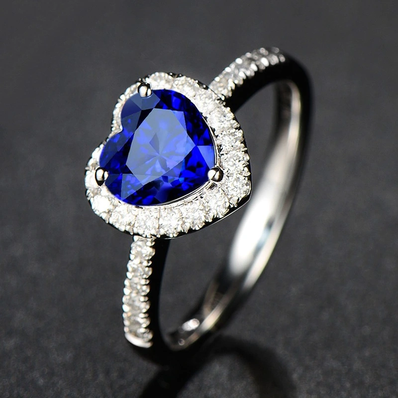 Blue Heart Sapphire Ring