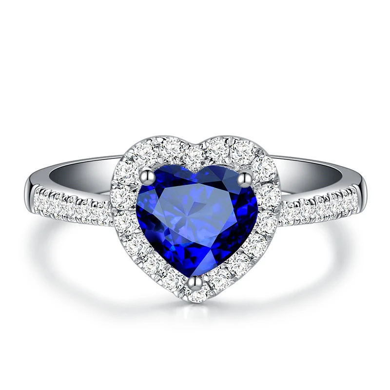 Blue Heart Sapphire Ring