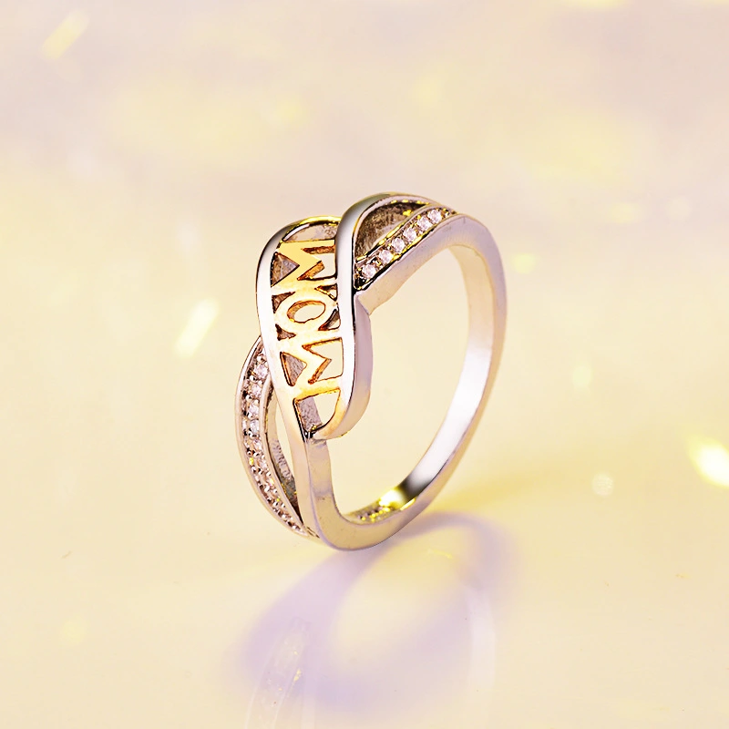 Platinum 18K-Gold Plated Mum Women's Rings