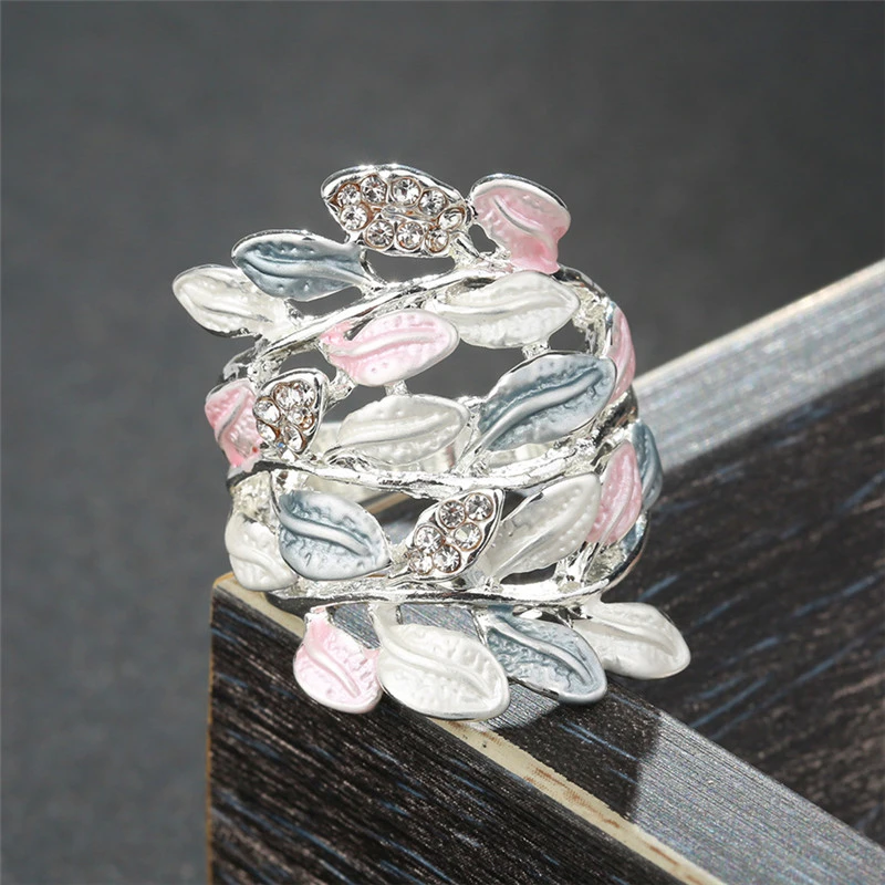 Silver-plated alloy index finger ring