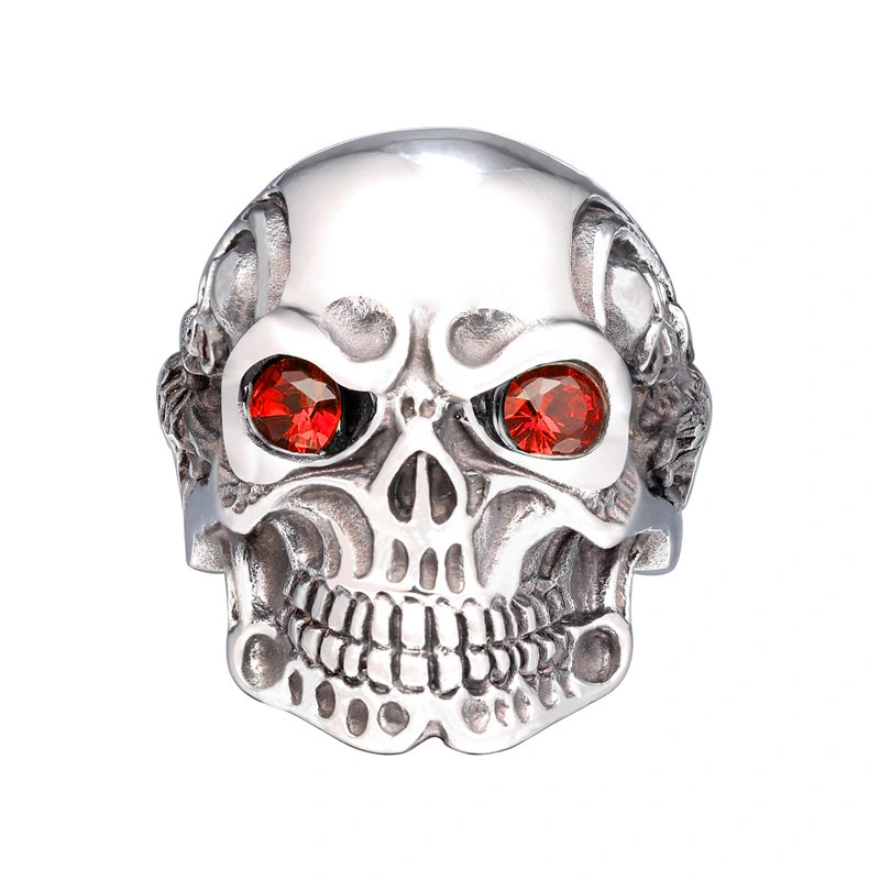 European and American super large skull ring