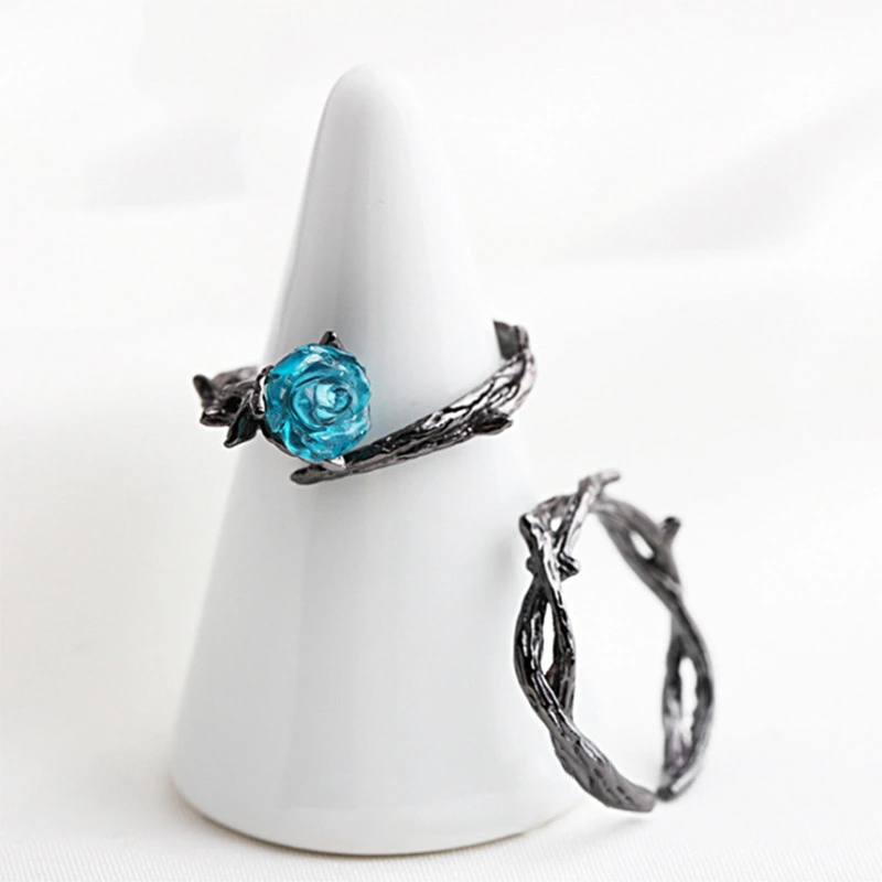 Korean Rose Ring Silver