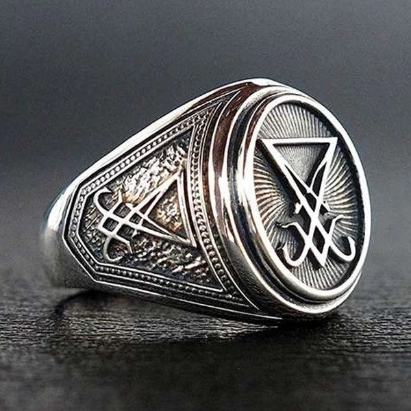 Sealed Satan cyclist ring