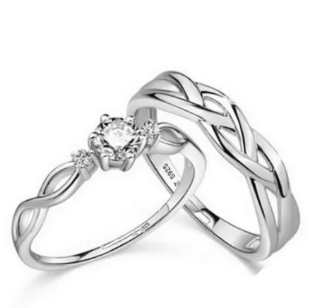 Love Interwoven Ring For Men And Women