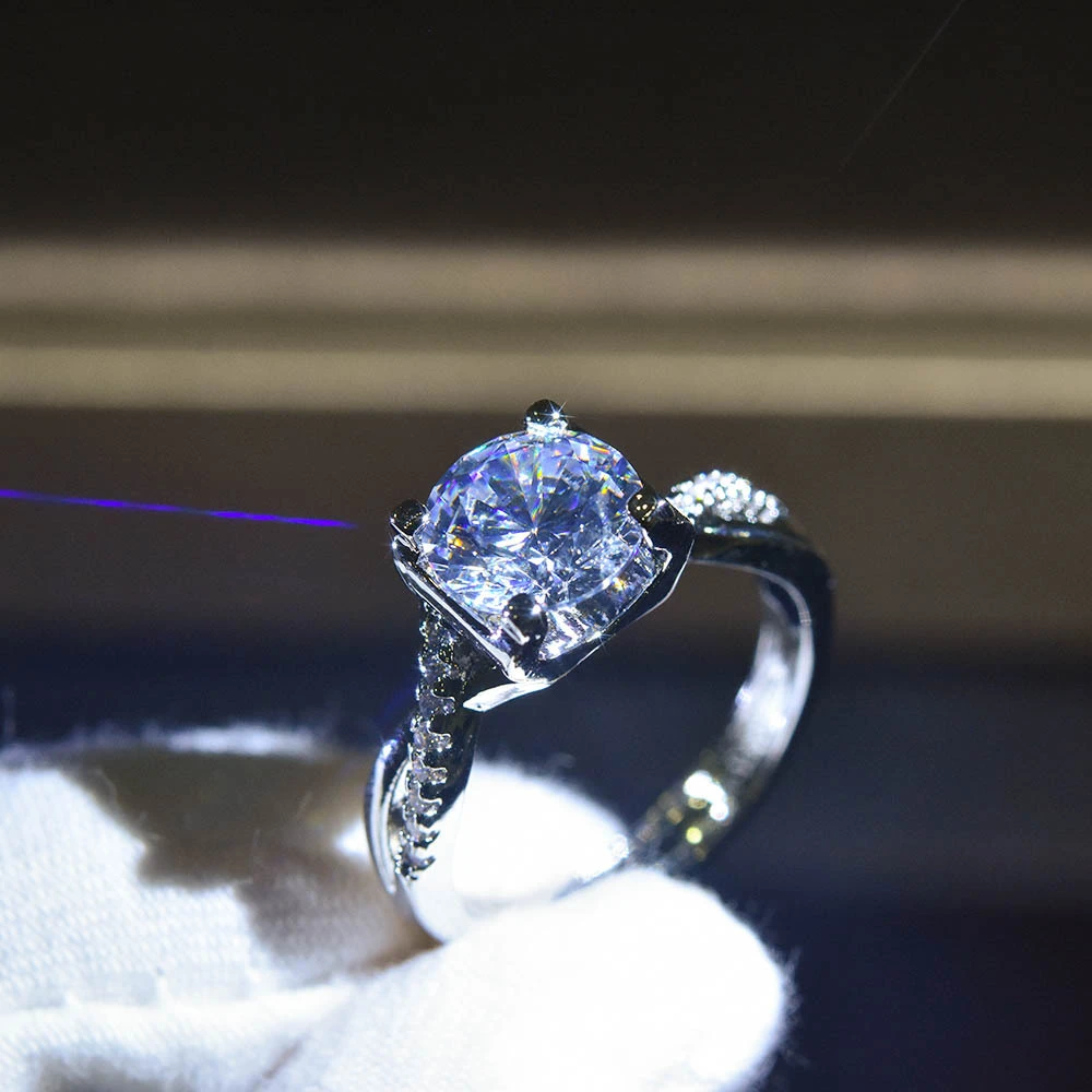 Imitation Moissanite Bull Head Female Ring