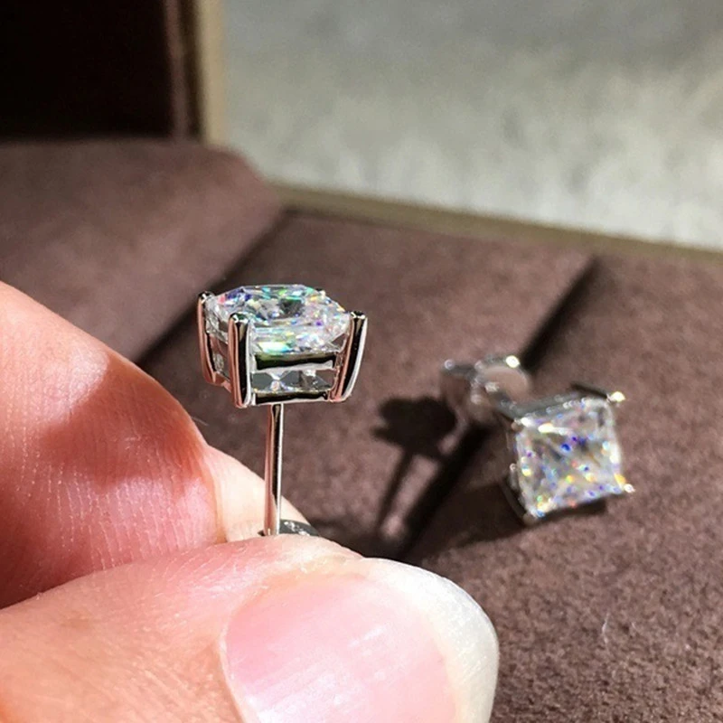 Alloy square zircon ring