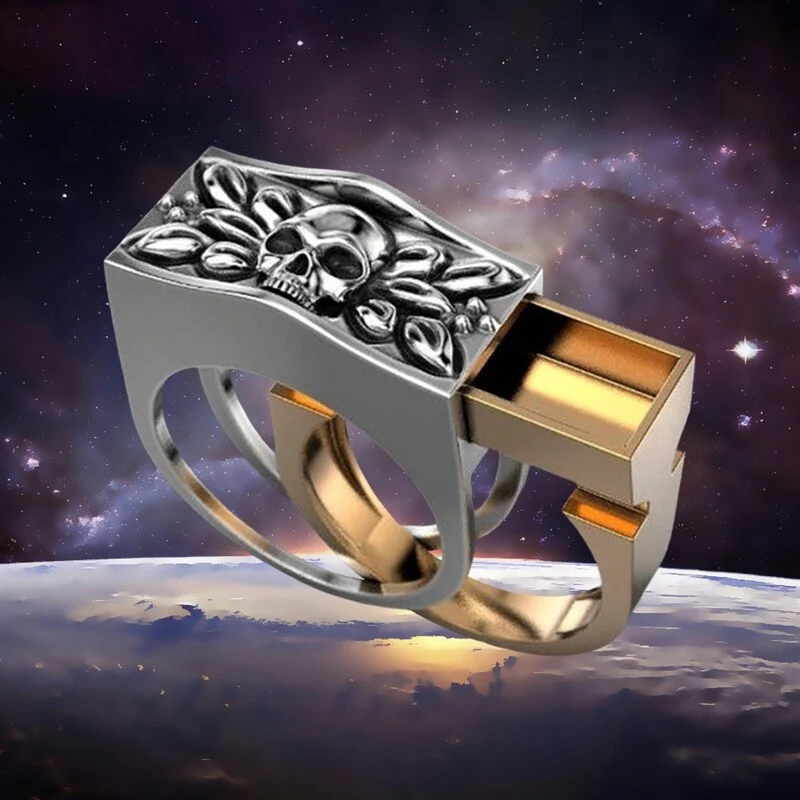 Skull combination ring