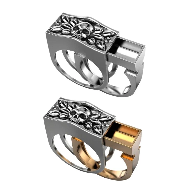 Skull combination ring