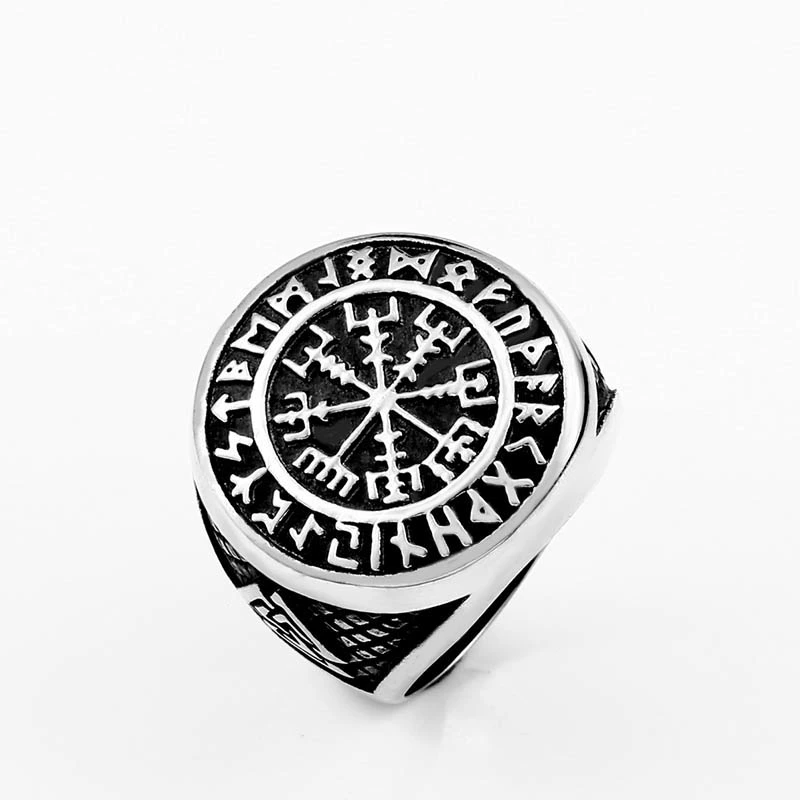 Nordic Viking Symbol Men's Titanium Steel Finger Ring