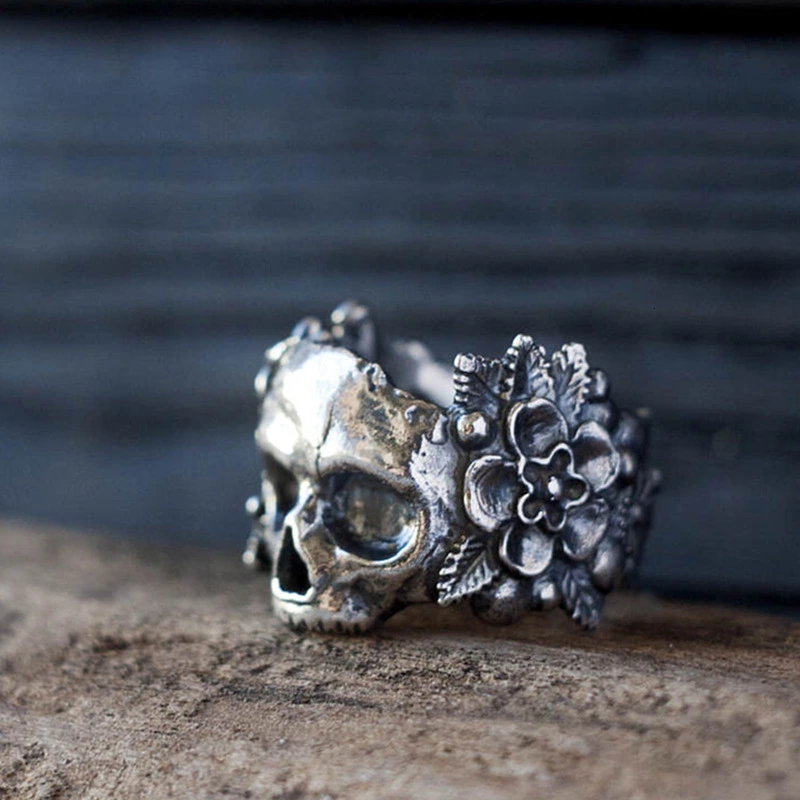 Flower Ghost Head Skull Headband