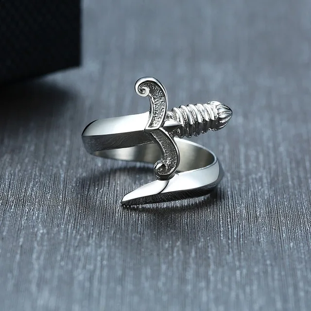 Hip Hop Small Jewelry Stainless Steel Dagger Ring