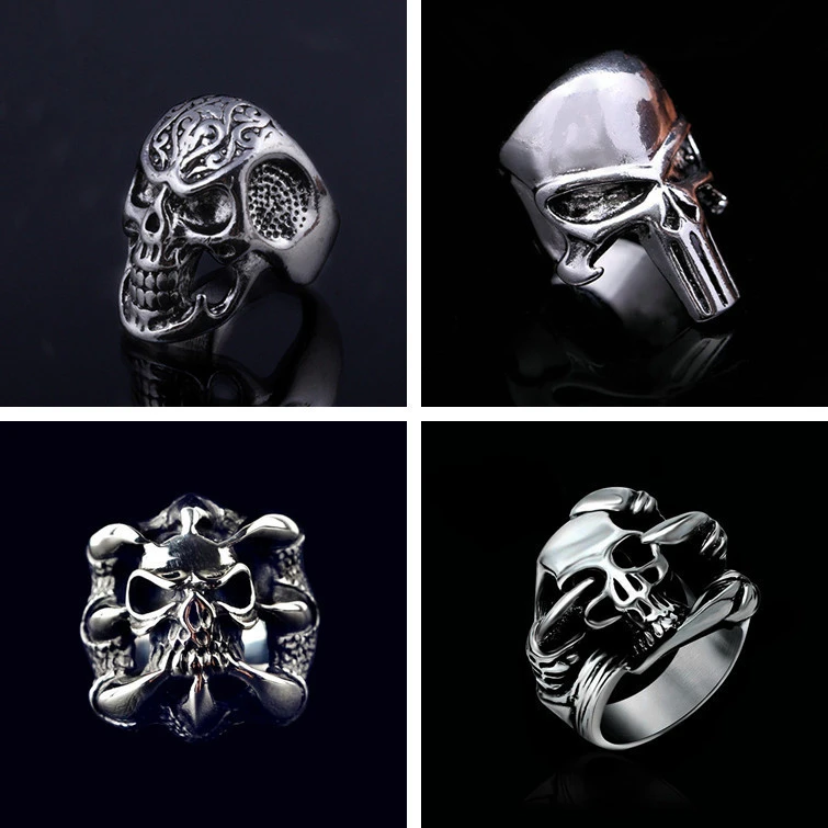 Personality Men's Skull Ring Devil Claw Rock Punk Jewelry