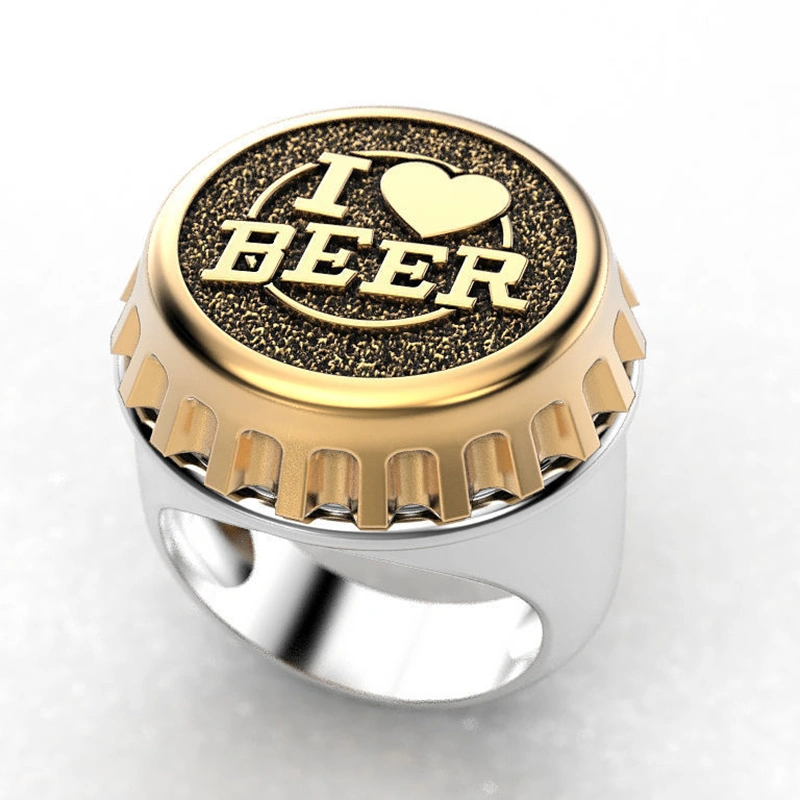 Creative beer bottle cap ring