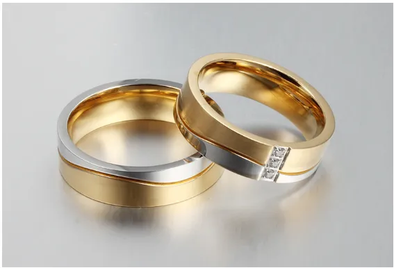 Titanium steel couple ring