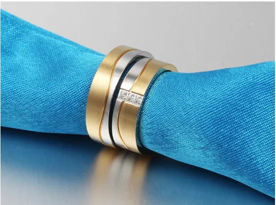 Titanium steel couple ring