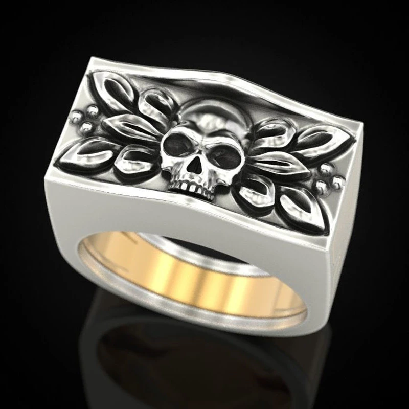 Punk skull ring