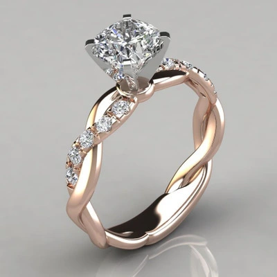 Princess Square Diamond Ring