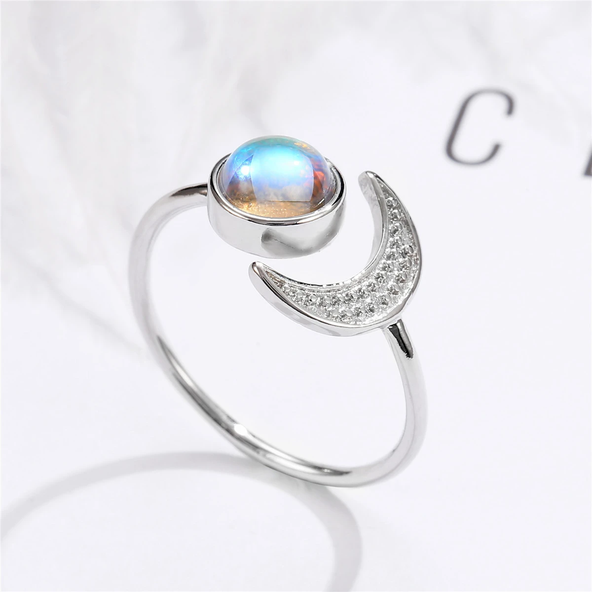 Sun Moon Stone Ring