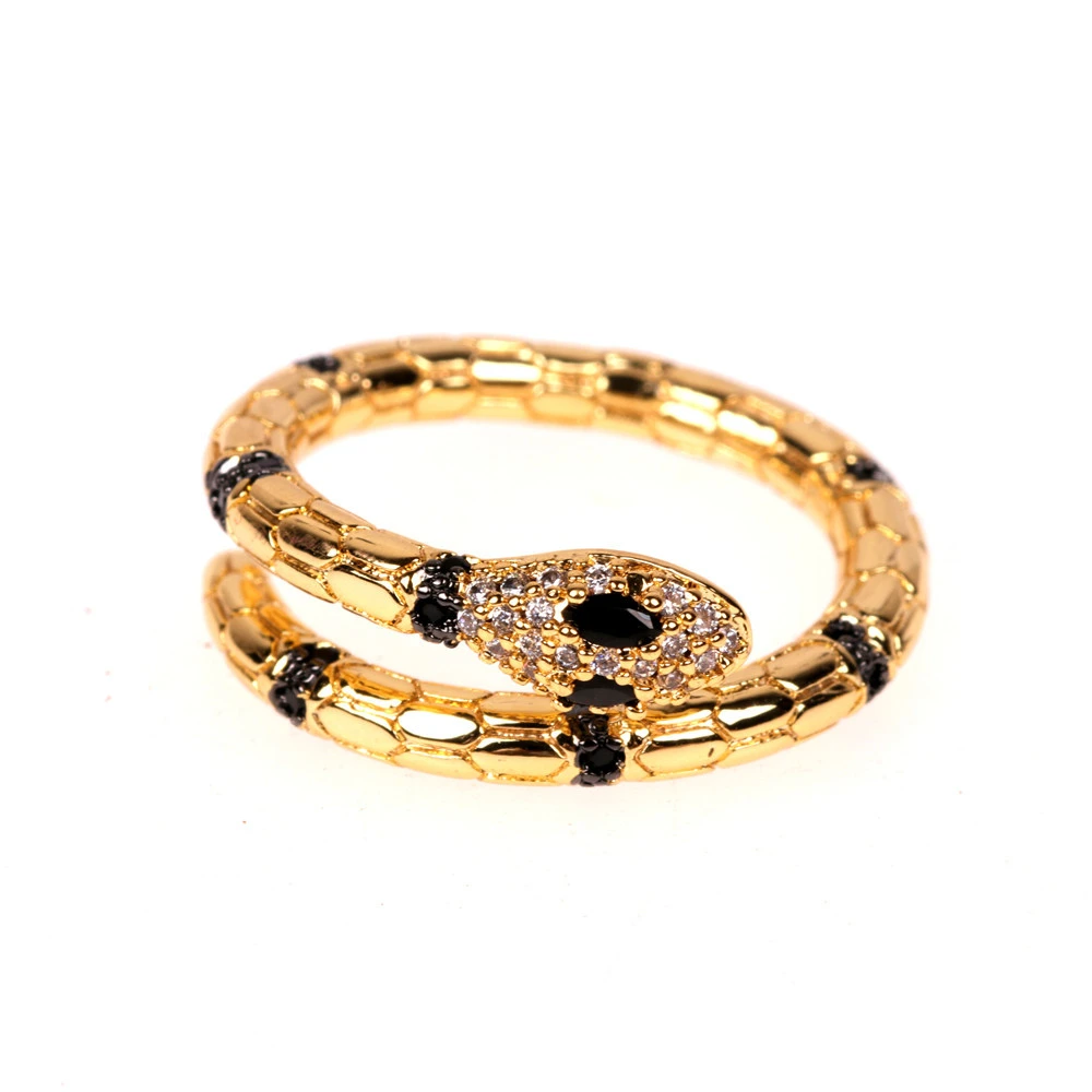 Snake-shaped diamond ring