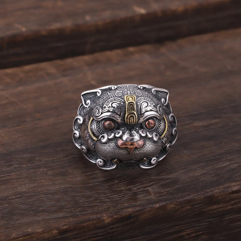 Mythical Wild Animal 925 Silver Ring