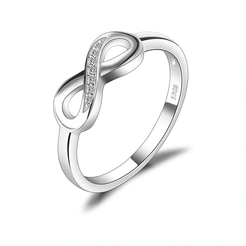 S925 Sterling Silver Figure 8 Ring