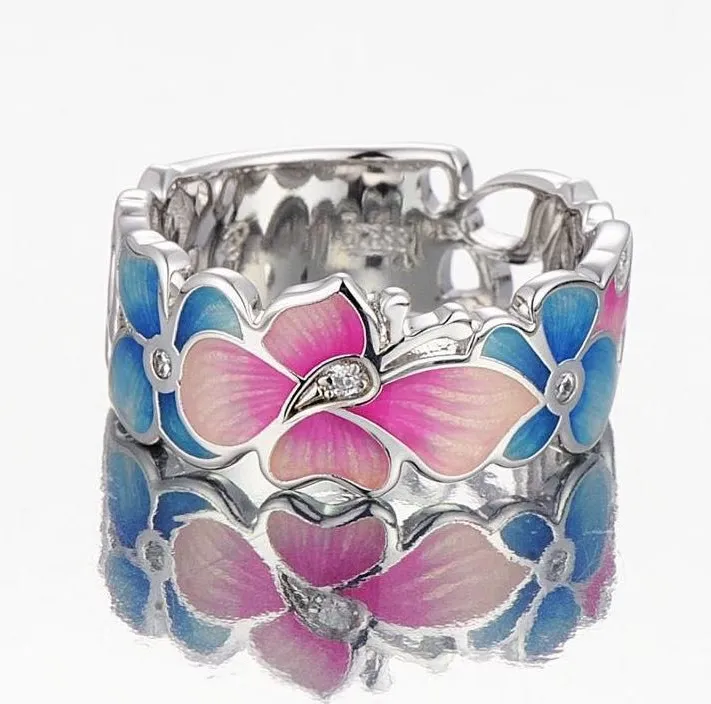 European Style Fashion Flower Butterfly Ring