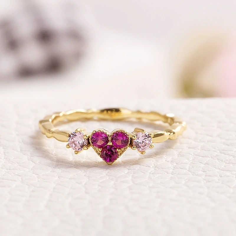 Crown Heart Diamond Ring