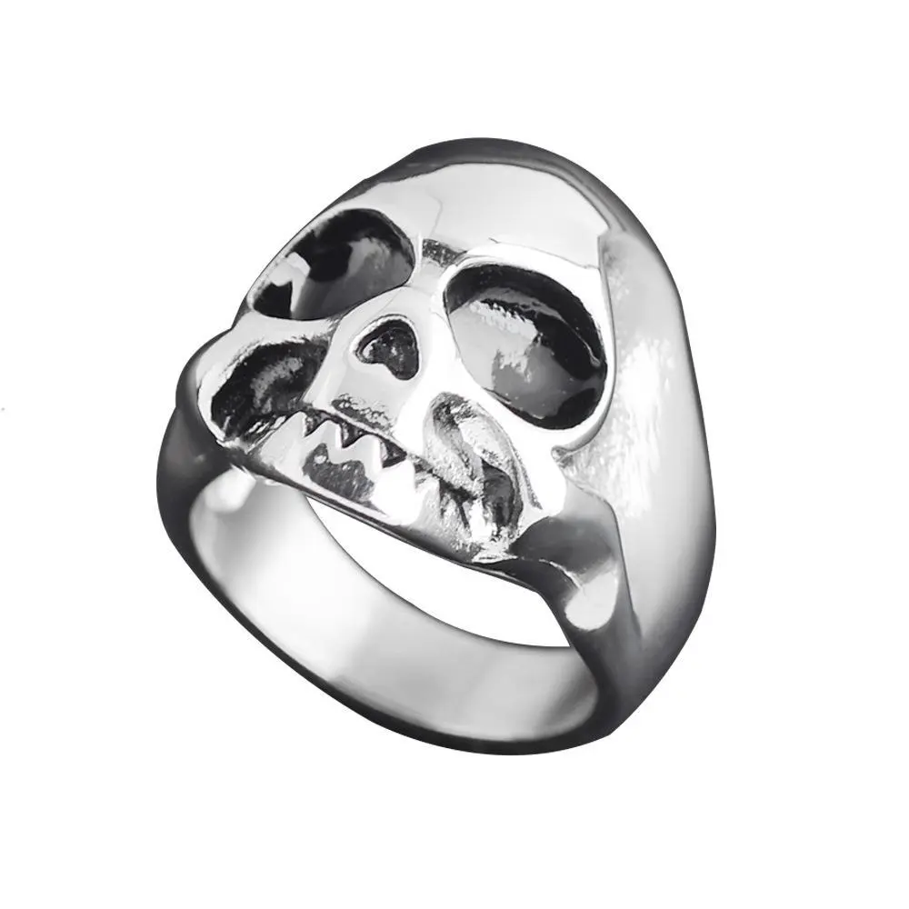 Punk Bully Titanium Steel Men's Skull Ring