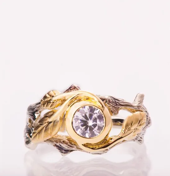 Gold-plated color separation branch ring