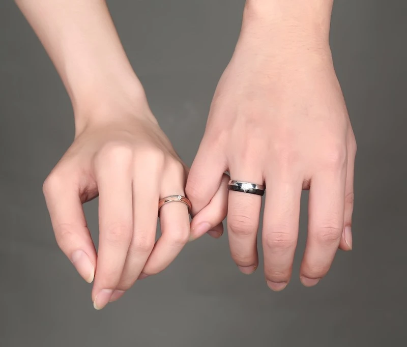 Titanium steel couple ring