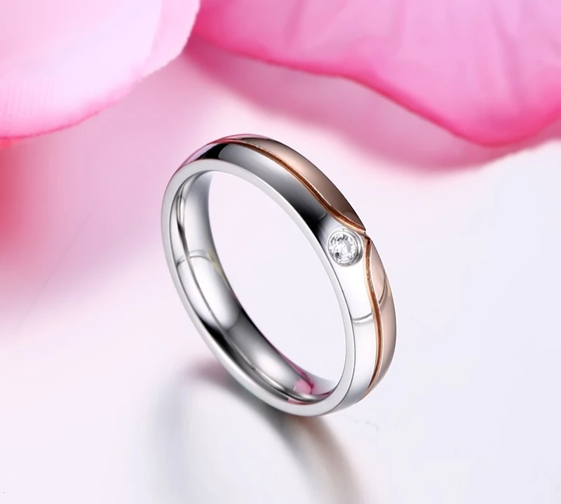 Titanium steel couple ring