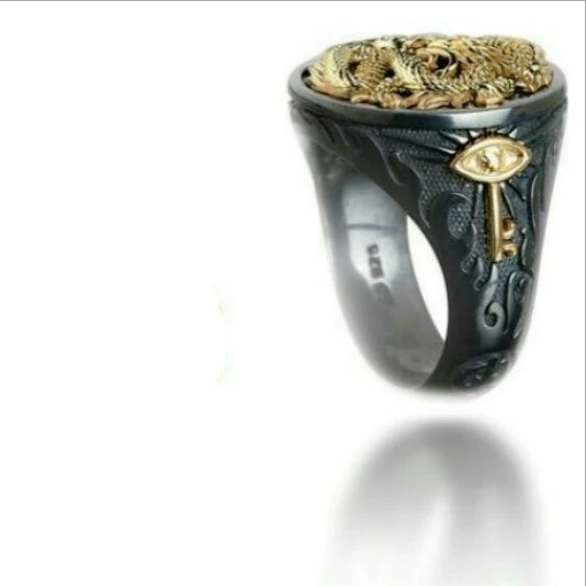 Gold-plated two-tone ring