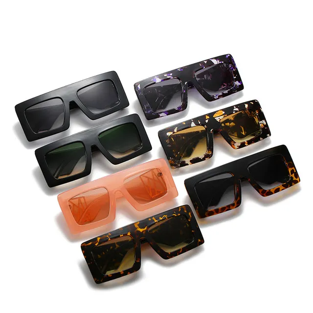 Square thick-leg sunglasses visor