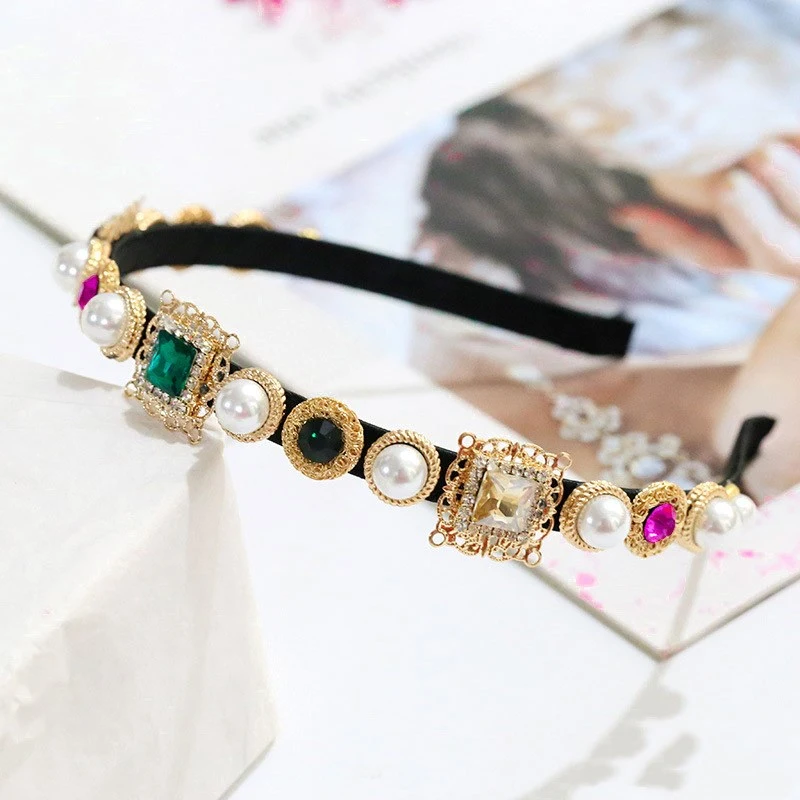 Simple Multi-Color Versatile Headband, Exquisite and Delicate Metal Bridal Headband