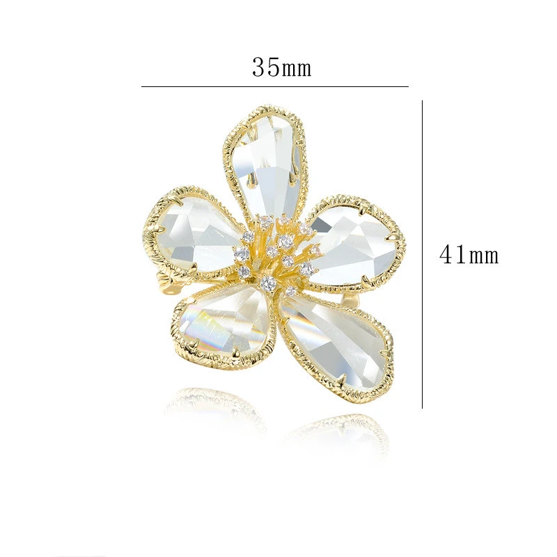 Retro Corsage Fashion Trendy Crystal Flowers