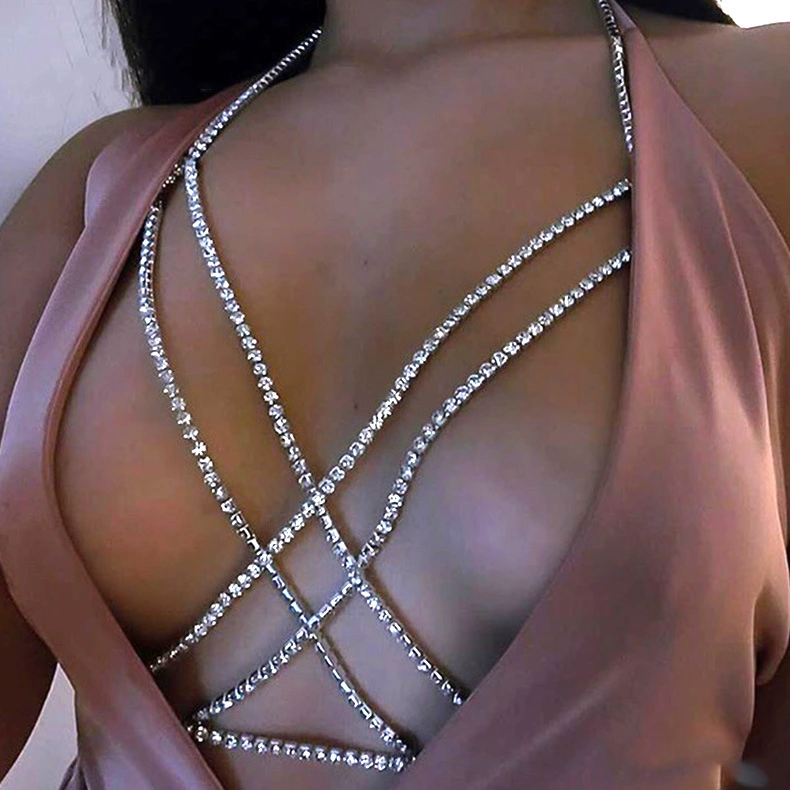 Cross Rhinestone Sexy Bohemian Beach Necklace