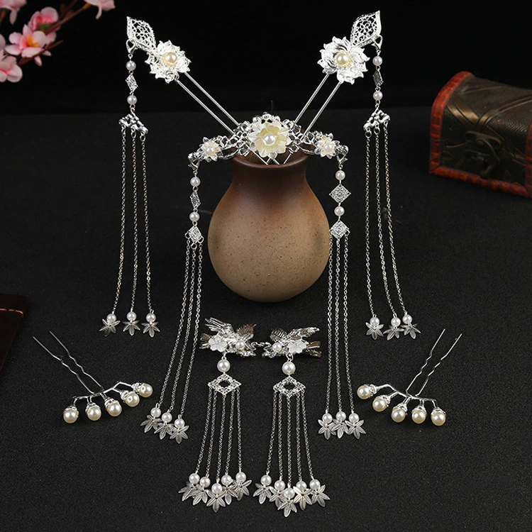 Hanfu Headdress Hairpin Accessories Tassel Hair Crown Full Set Of Super Fairy Ancient Style