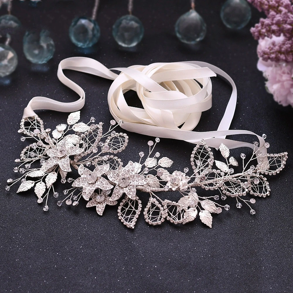 Light Luxury Alloy Flower Wedding Dress Belt